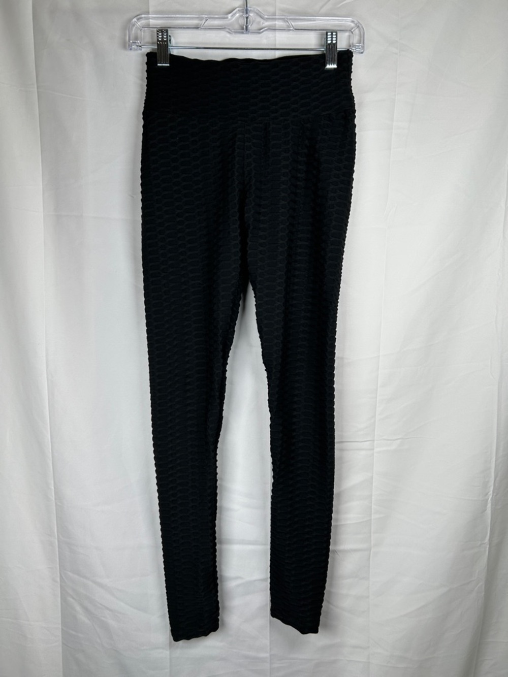 Scrunch Leggings Small Black Textured Activewear Yoga Workout Pants